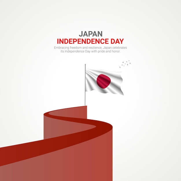 Japanse Onafhankelijkheidsdag: Creatief reclameontwerp 11 februari Vector 3D-illustratie