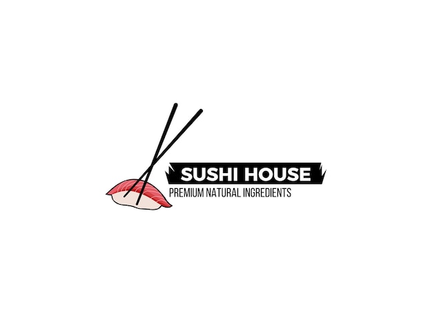 Japanse sushi restaurant logo ontwerpsjabloon.