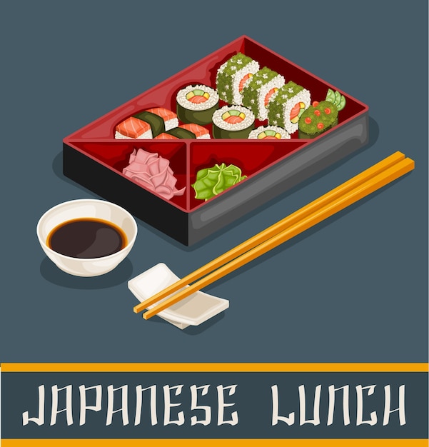 Japanse sushi set concept