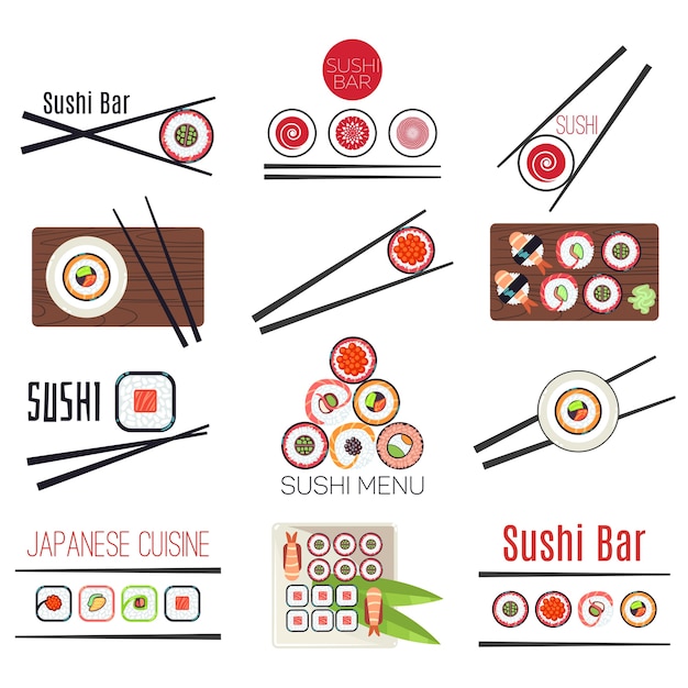 Japanse sushibar of restaurantmenu