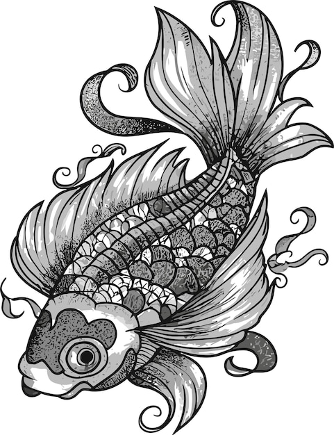 Japanse tatoeage ontwerp vol lichaam op de rug Twee koi karper vissen met water splash en pioen bloem