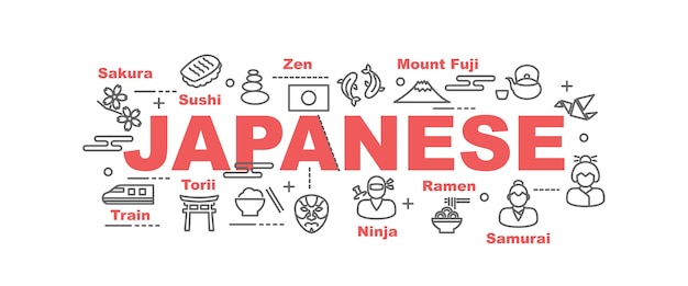 Japanse vectorbanner