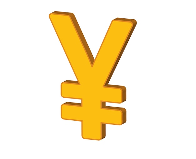 Japanse yen valuta teken 3d vector illustratie