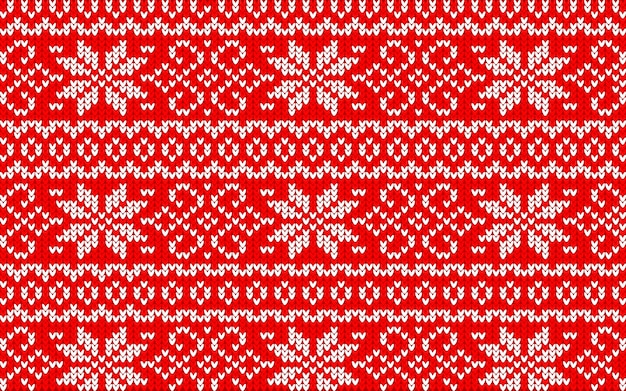 Jaquard patroon voor Kerstmis met sneeuwvlokken
