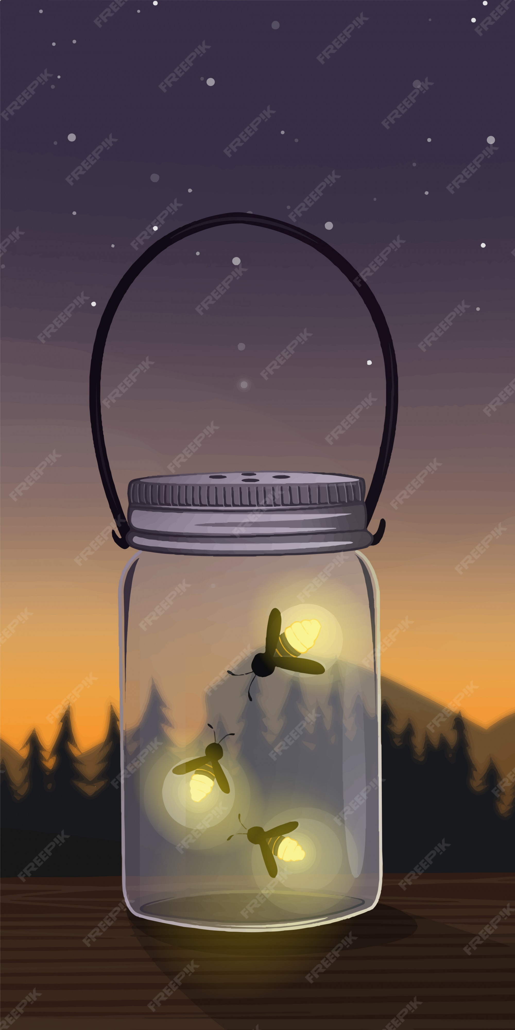 fireflies in a jar