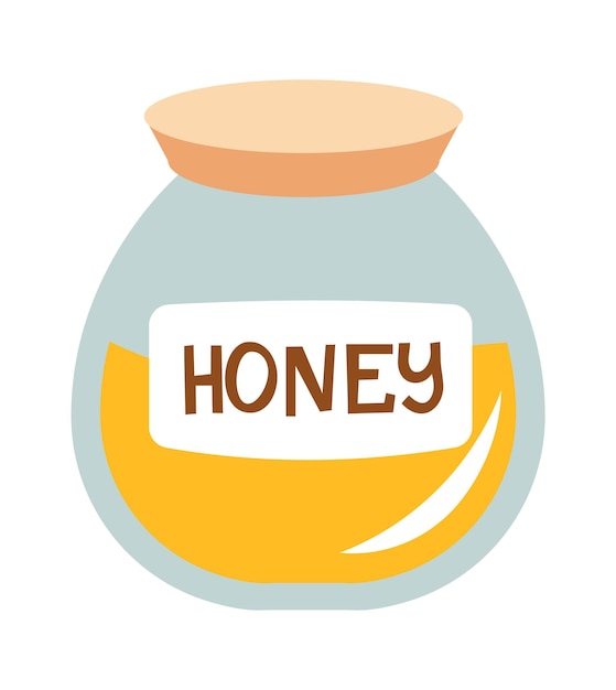 Jar of honey Vector illustration