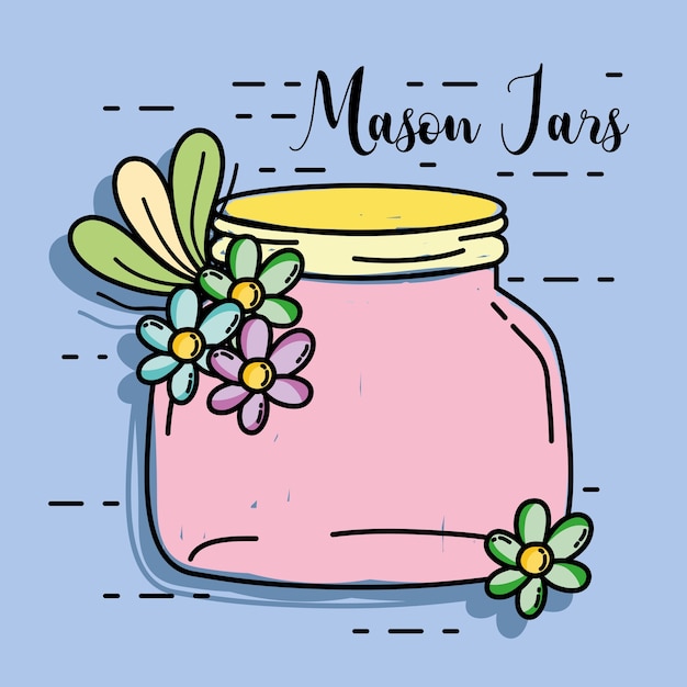 Conservare in stile rustico mason jar