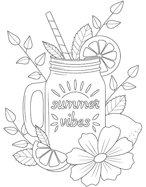 A jar of summer vibes with a flower and a straw.