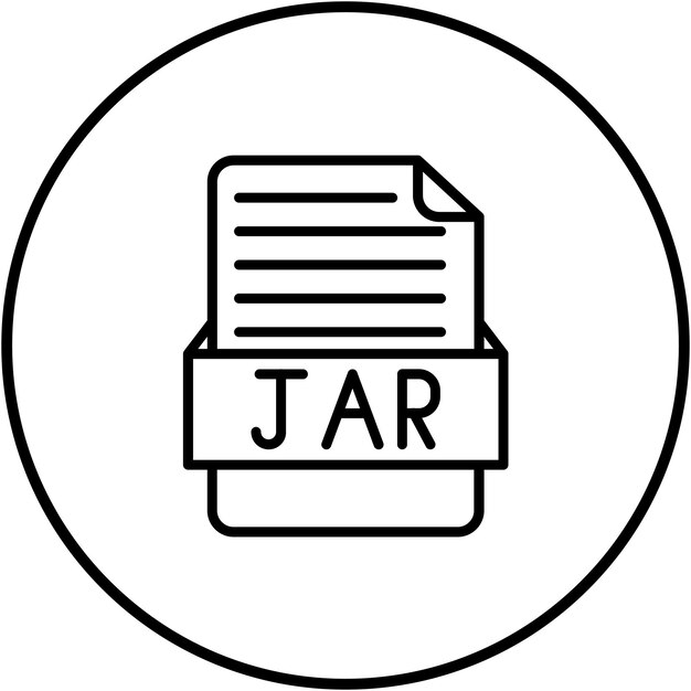 JAR-vector-icone Kan worden gebruikt voor File Formats-iconset
