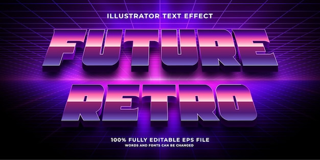 Jaren 80 futuristisch retro teksteffect