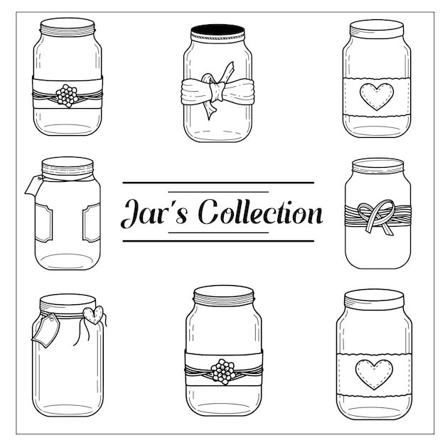 Vector jars collection