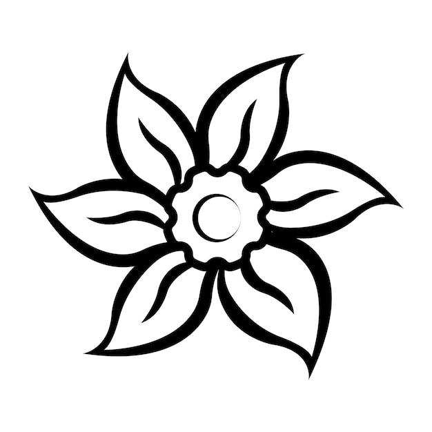 Jasmijn bloem pictogram logo vector ontwerpsjabloon