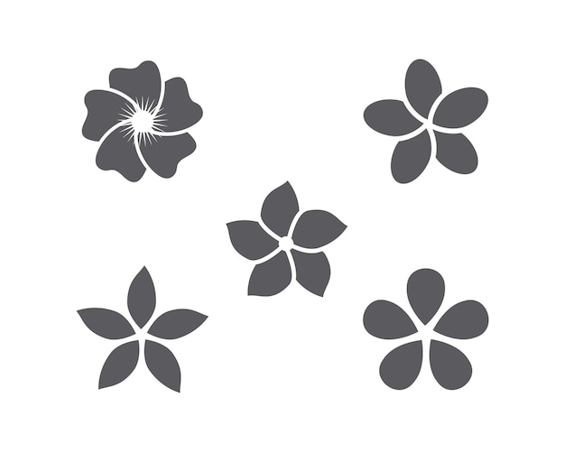 Vector jasmine flower icon logo template