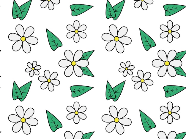 Vector jasmine flower pattern