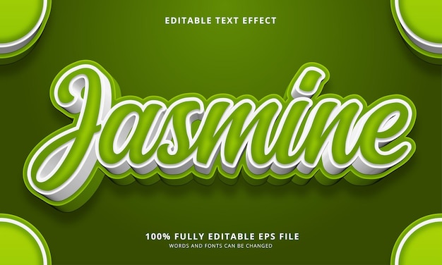 Jasmine text style editable text effect