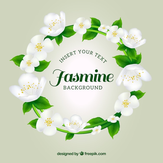 Jasmine wreath background