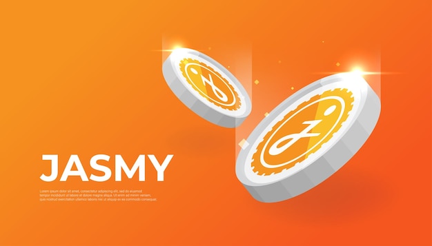 Баннер концепции криптовалюты Jasmy coin