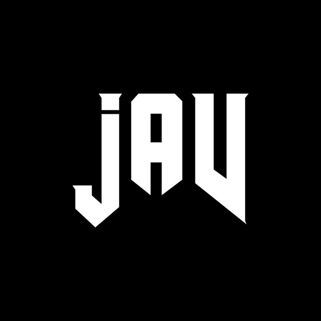 ブラック・アンド・ホワイト・カラー・コンビネーション (B&W) の JAV ロゴデザインJAV ベクトルロゴデザイン JAV アイコンデザイン JAV アルファベットデザイン JAV タイポグラフィーデザイン