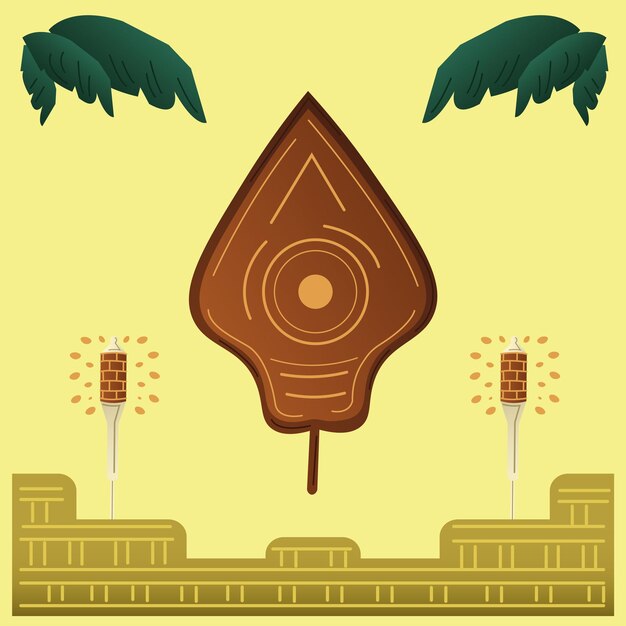Java Cultuur Icon illustratie