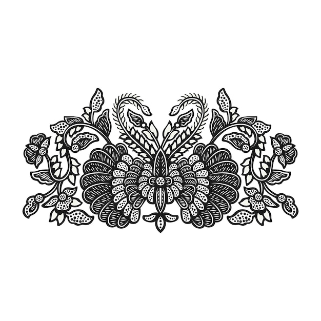 Javanese Batik icon Seamless Pattern vector image