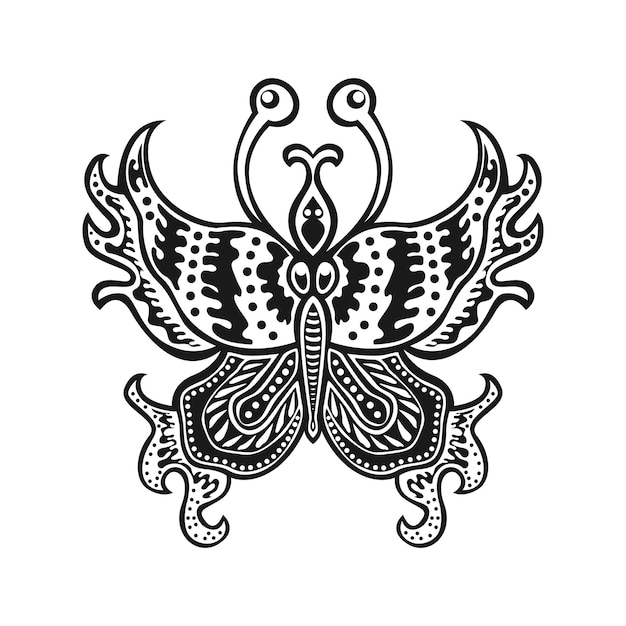 Vector javanese butterfly icon vector image illustration