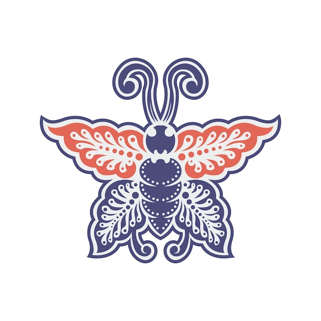 Vector javanese butterfly icon vector image illustration