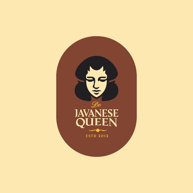 Vector javanese queen mascot logo design