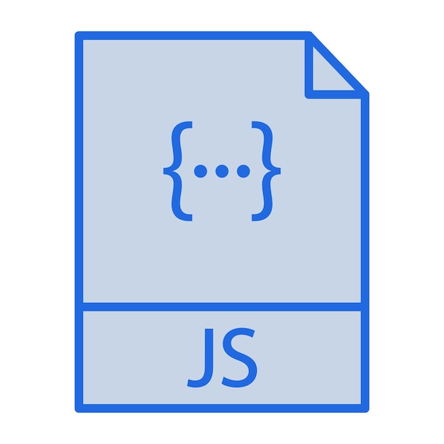 Javascript-bestand blauwe toon illustratie