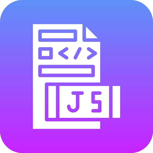 Javascript File vector icoon illustratie van Codering en Ontwikkeling icoonset