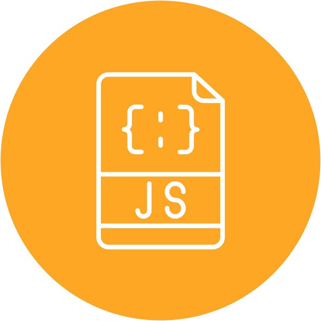 Vettore stile di illustrazione vettoriale del file javascript