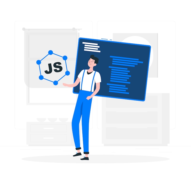 Vector javascript frameworks concept illustration