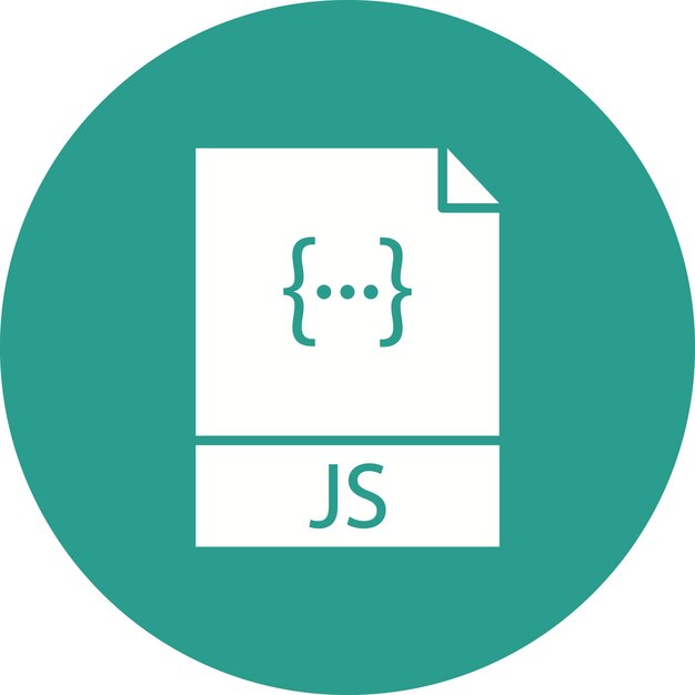 Javascript Icon-vectorbeeld van het bestand Kan worden gebruikt voor codering en ontwikkeling