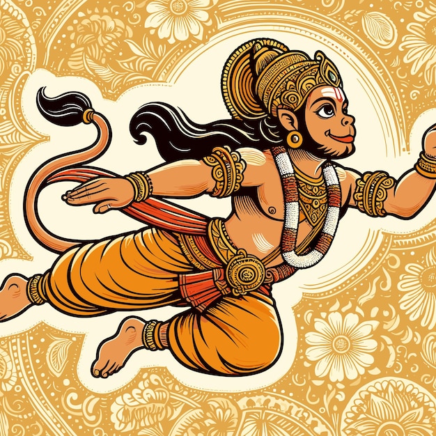 Jay Shri RamHappy Hanuman Jayanti viert de geboorte van Heer Sri Hanuman vector illustratie