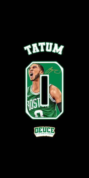 Premium Vector | Jayson Tatum Basketball Number Wallpaper Design