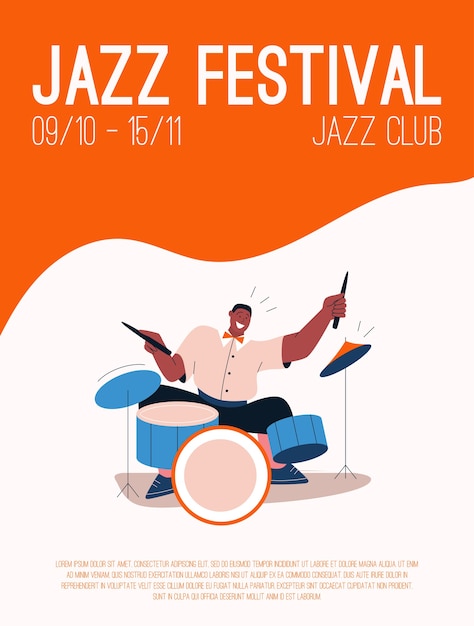 Член джаз-бэнда играет музыку на фестивале, концерте или выступает на сцене