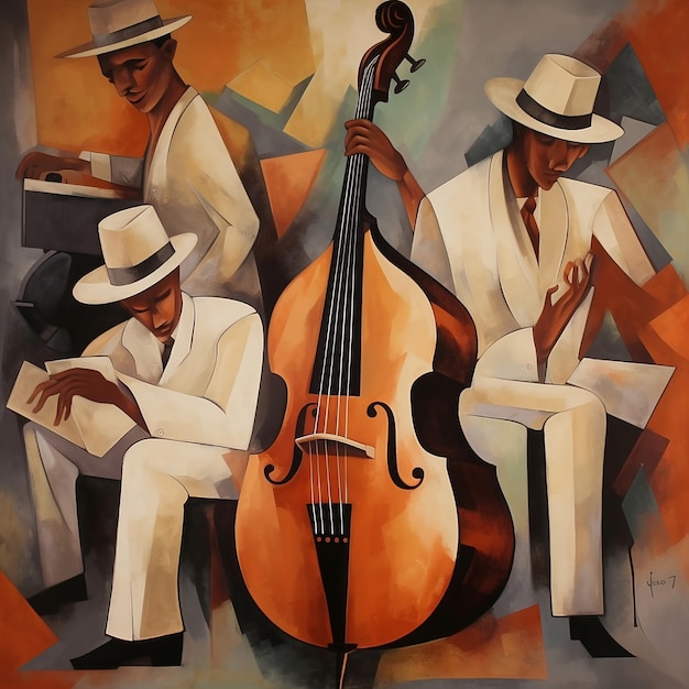 Jazz band schilderkunst