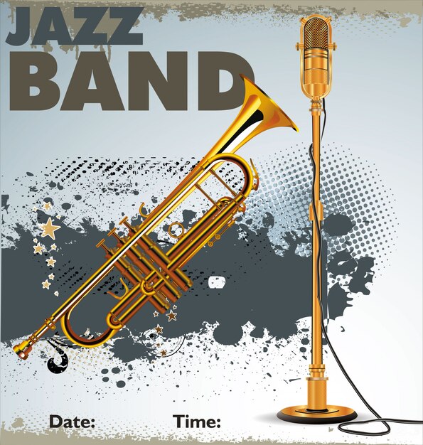 Vector jazz concert poster