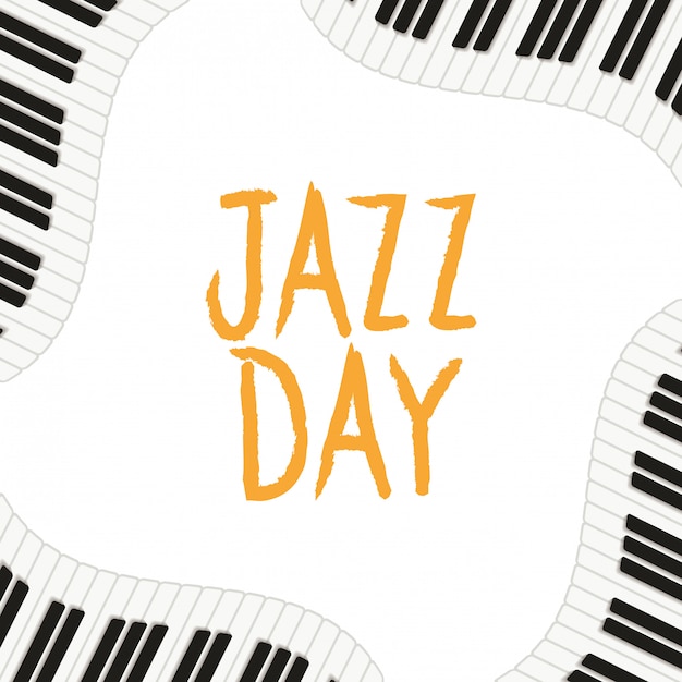 Jazz day label isolated icon