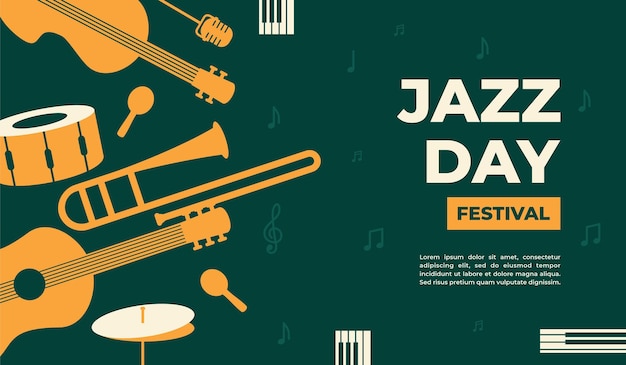 Vector jazz day vector illustration for poster banner event promotion