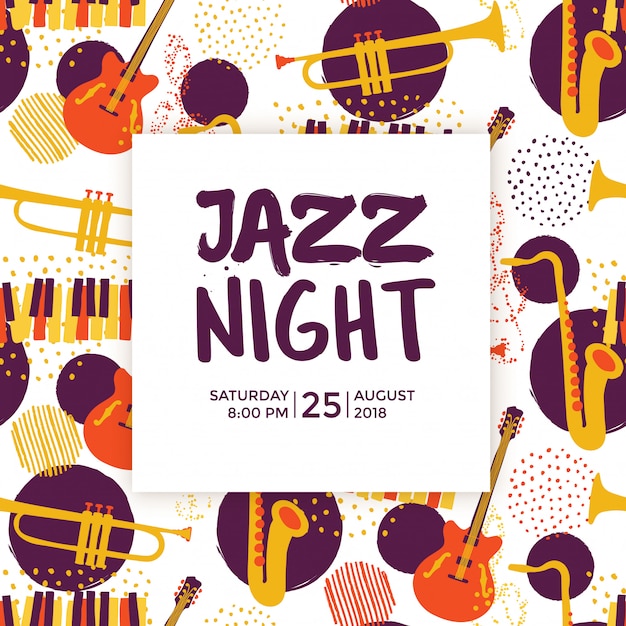 Jazz event poster template