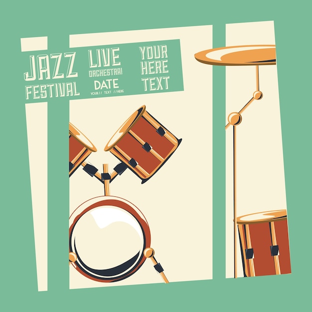 Vector jazz festival poster