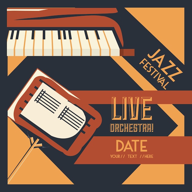 Vector jazz festival poster