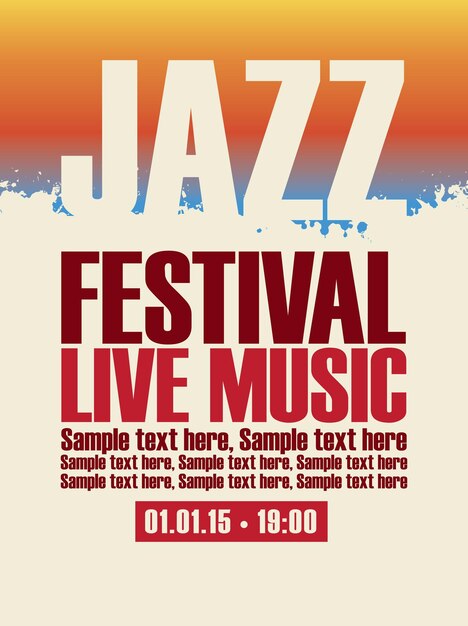 Vector jazz festival poster