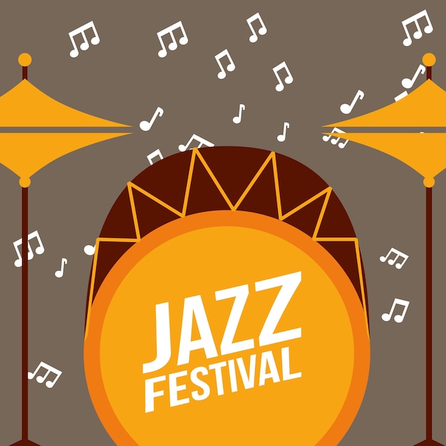 Vettore festival di jazz