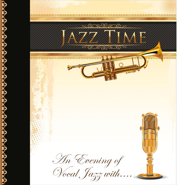 Vector jazz music background