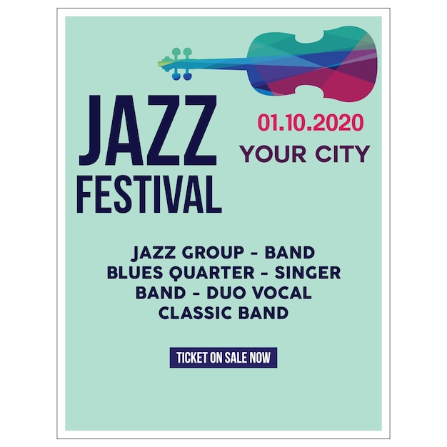 Jazz music festival poster