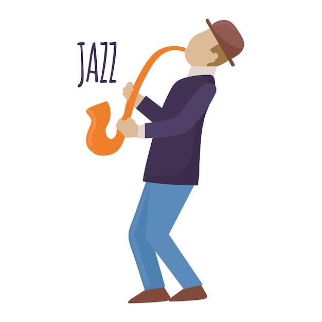 Jazz musician icon clipart avatar logotype isolated vector illustration