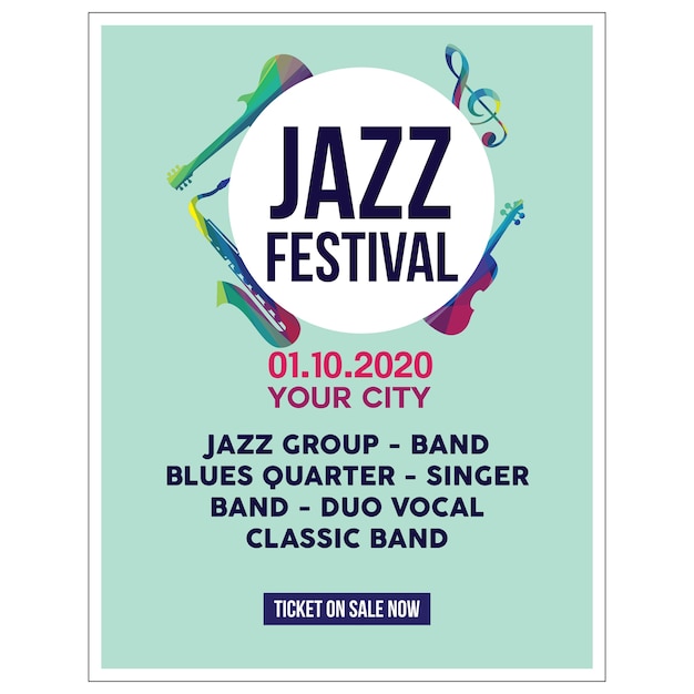 Jazz poster illustratie