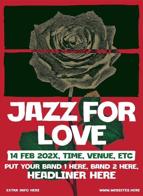 jazz show jazz music festival poster gigs show posters template design raw and hype fest music c