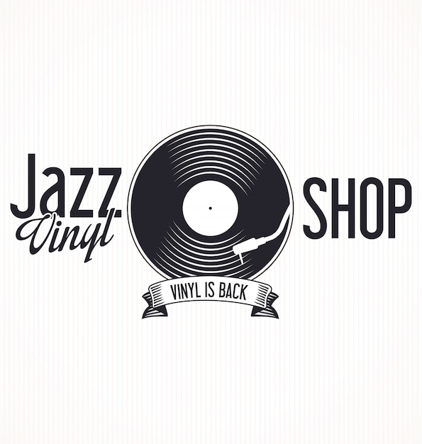 Jazz vinyl record retro achtergrond